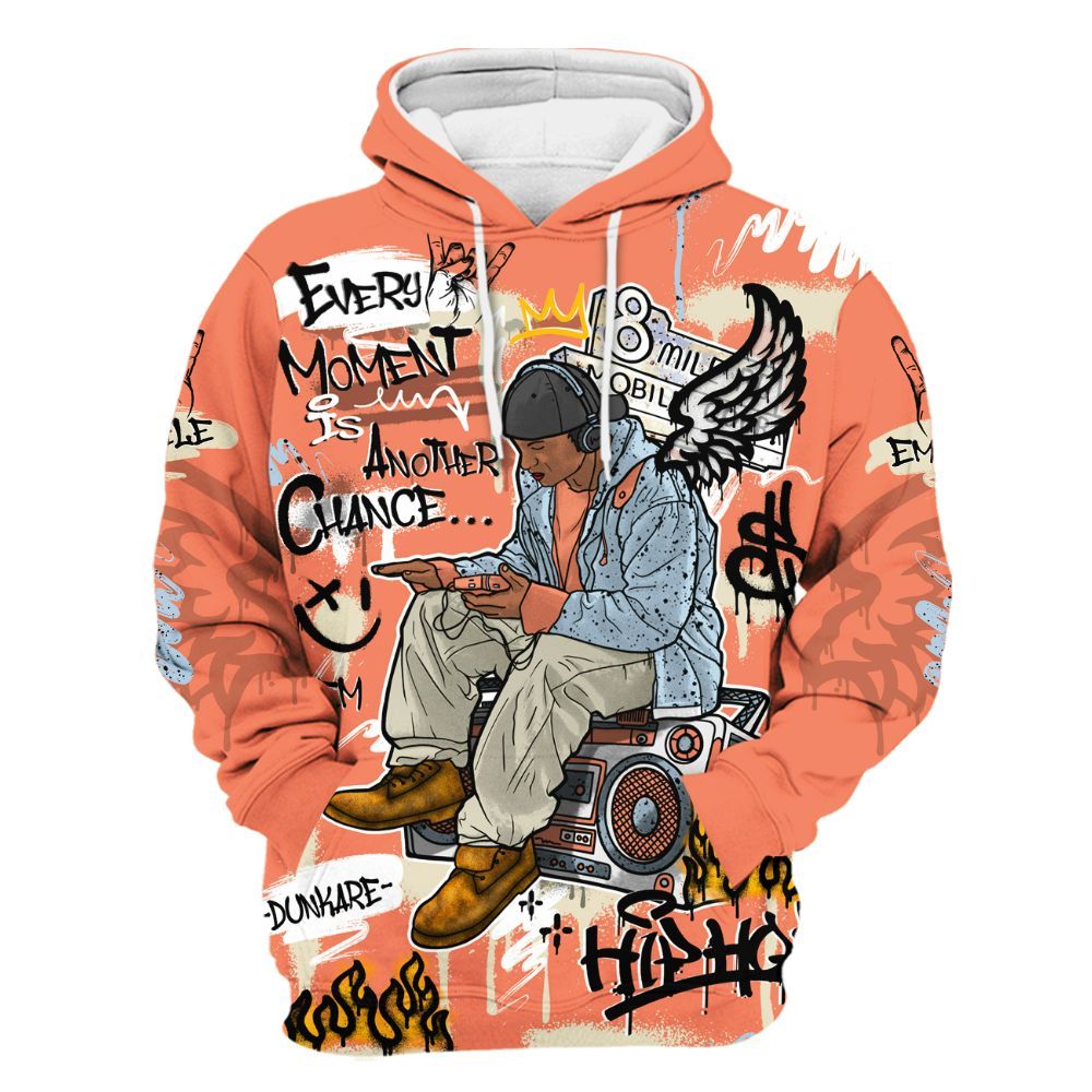 Hoodie To Match Dunk Low Strawberry Waffle - 8Mile Movie Graffiti All Over Print