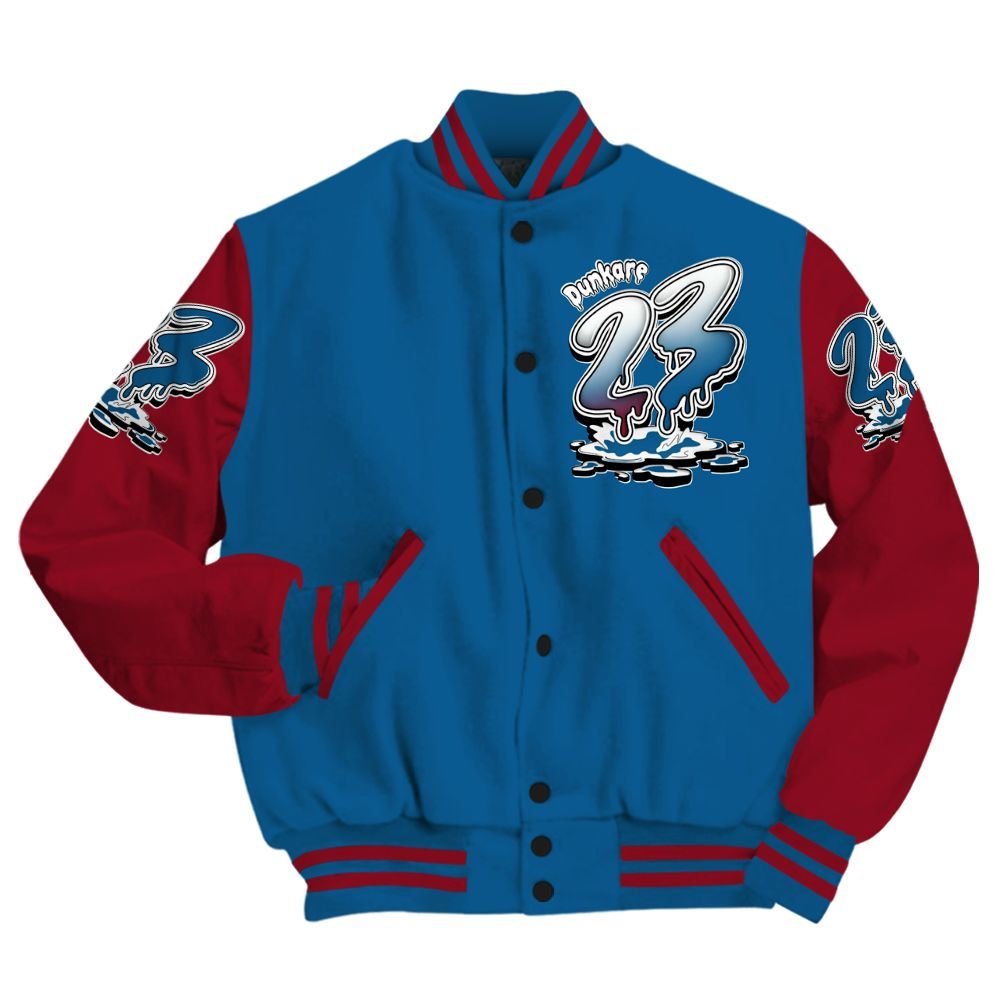 Varsity Jacket To Match Mid Team USA 1s - Custom Name 23 Drip All Over Print