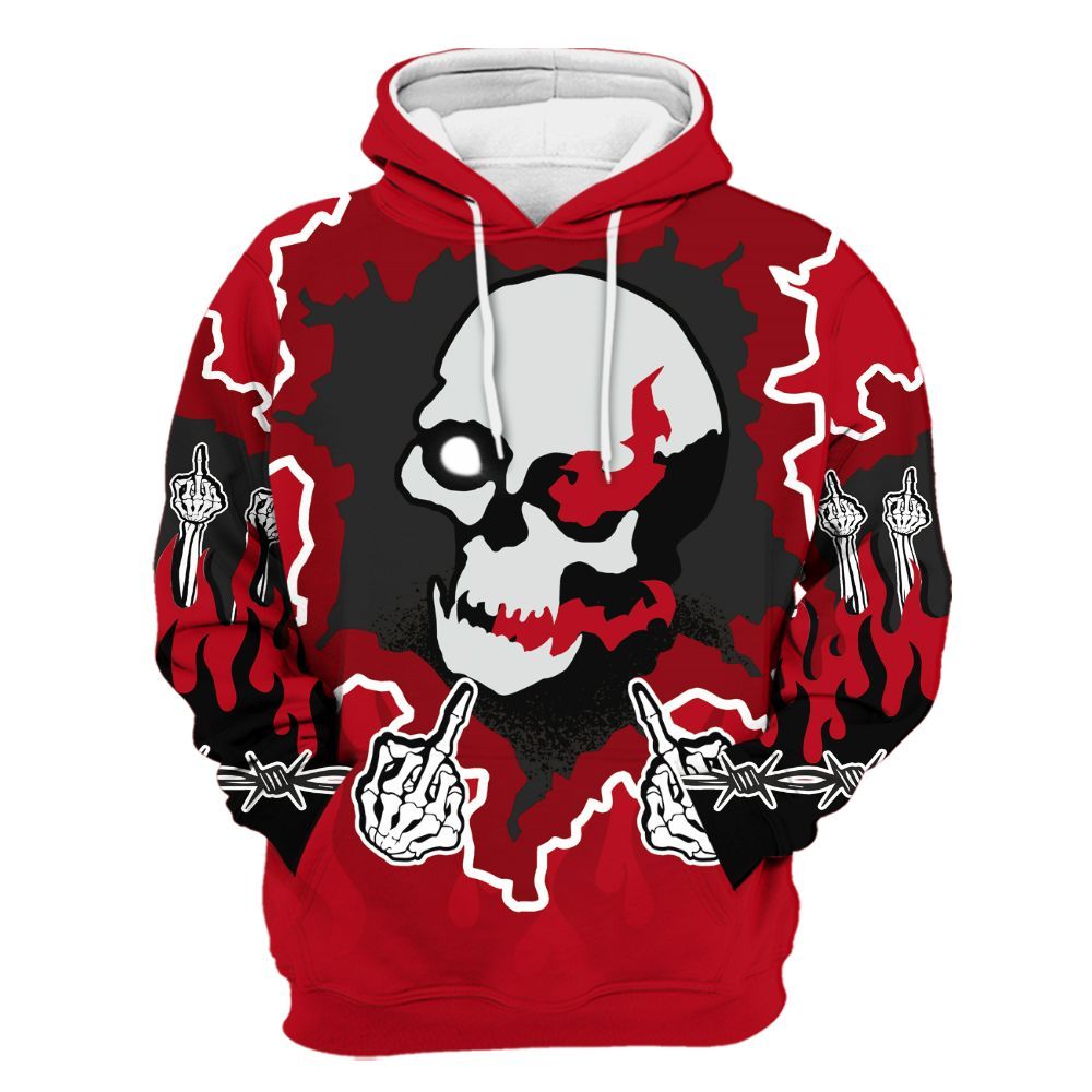 Hoodie To Match Bred Velvet 11s - F Around Find Out Graphic Trapped All Over Print