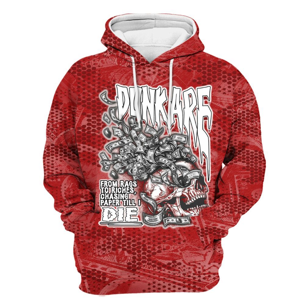 Hoodie To Match Red Taxi 12s - From Rags To Riches All Over Print