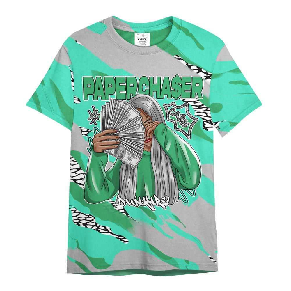 Shirt To Match Black Green Glow 3s - PaperChase Unique Colored Graphic Shirt Unisex