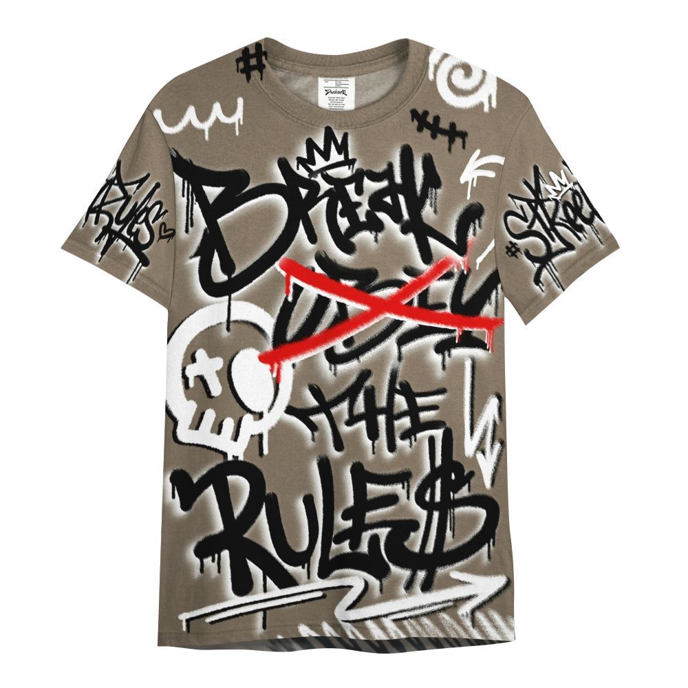 Shirt To Match Low OG Dark Mocha 1s - Break Rules Streetwear All Over Print