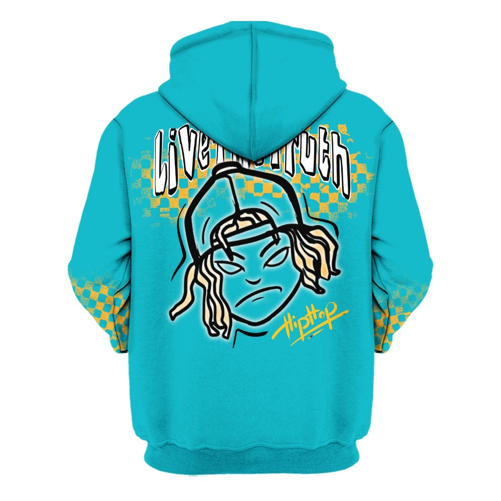 Hoodie To Match Retro Aqua 5s - Feel Life Street Style All Over Print