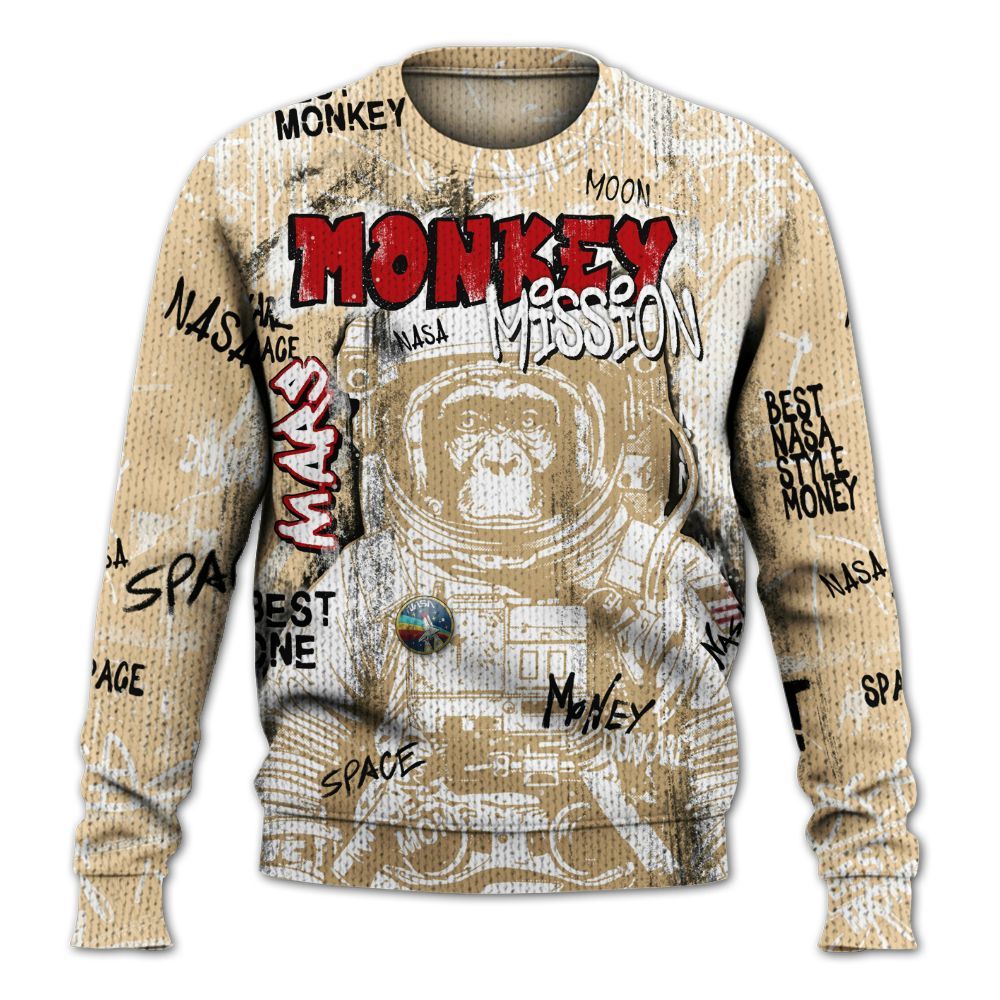 Knitted Sweater To Match Dunk Low Strawberry Waffle - Monkey Misson Space