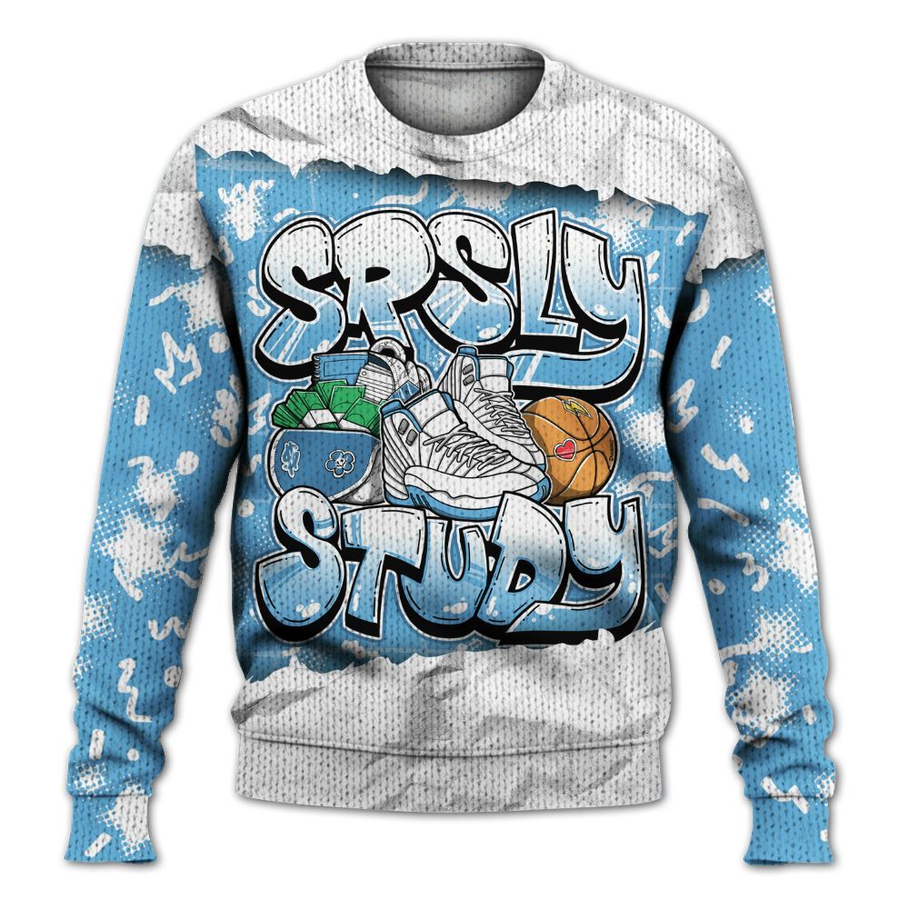 Sweater To Match Melo 12s - SRSLY Study Doodle Graphic