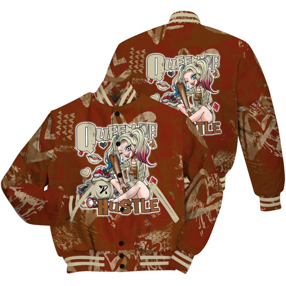 Varsity Jacket To Match Archaeo Brown 5s Shirt - Hustles Quiinn Heart Grunge All Over Print