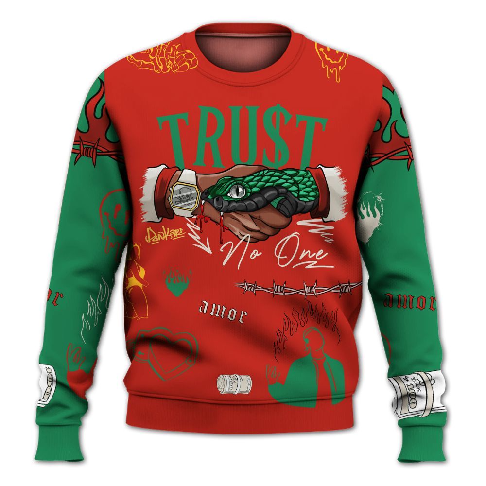 Sweatshirt To Match Retro El Vuelo 3s Shirt, Snake Trust No One All Over Print