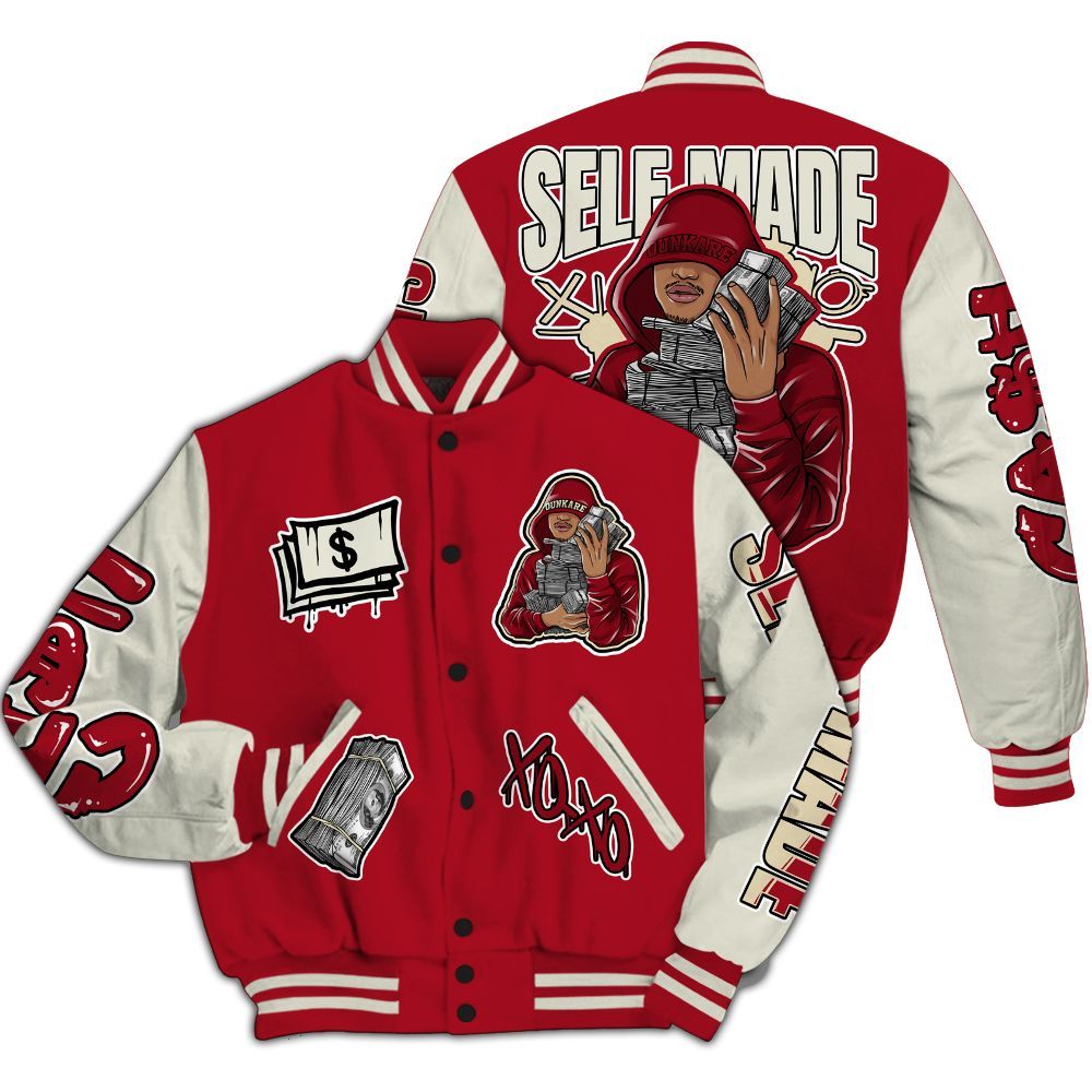 Varsity Jacket To Match 2025 High OG Cinnabar 1s - Selfmade Unique All Over Print