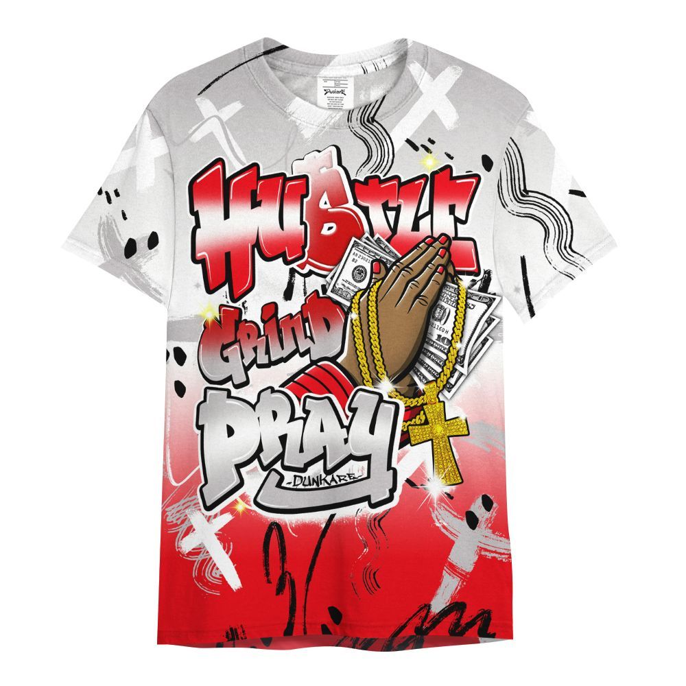 Shirt To Match Air Max 1 Low Poly - Money Hustle Grind Pray All Over Print