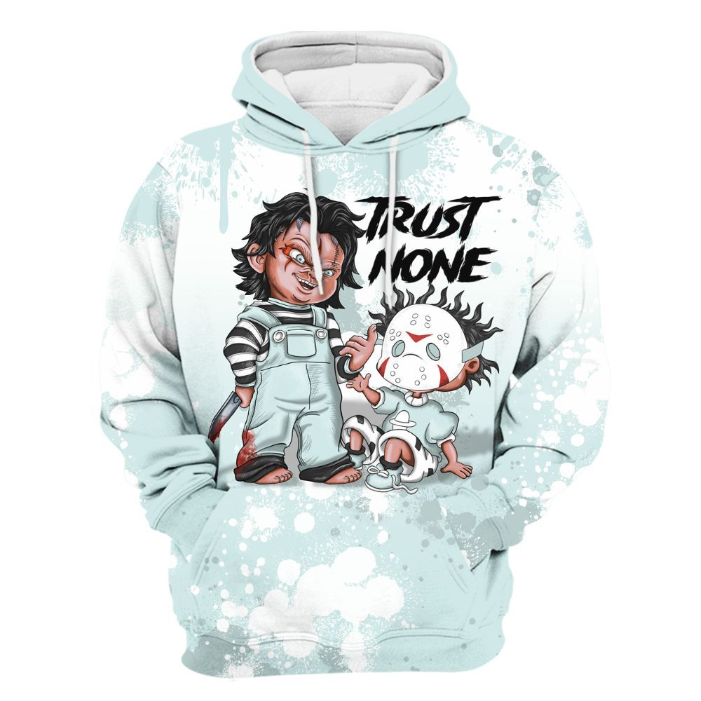 Hoodie To Match Low Fiberglass 11s - Trust No One Scary All Over Print