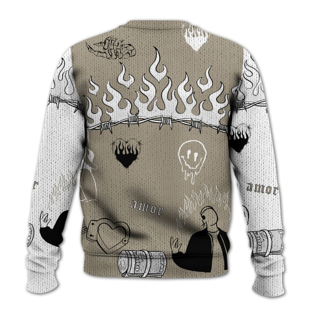 Sweater To Match High OG Khaki 1s - Snake Trust No One Graphic