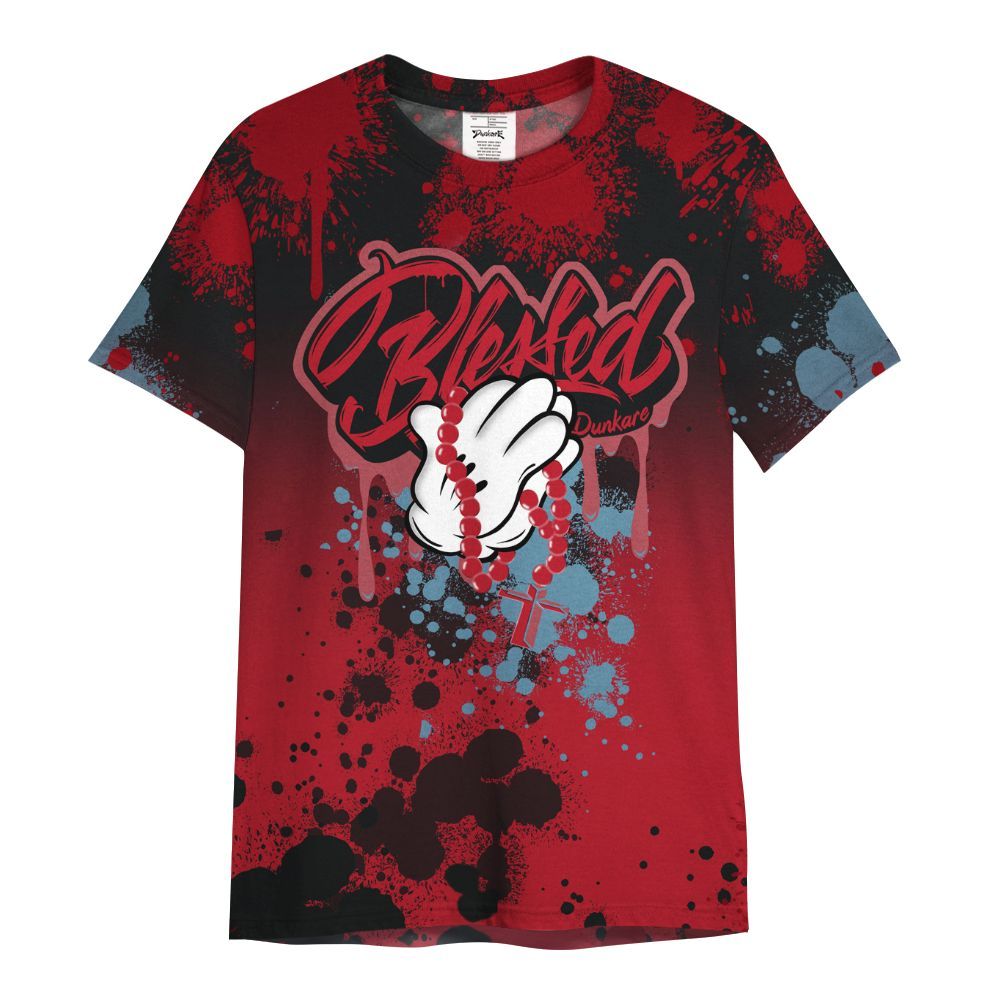 Shirt To Match Retro Raging Bull 5s - God Blessed Ink Drip All Over Print