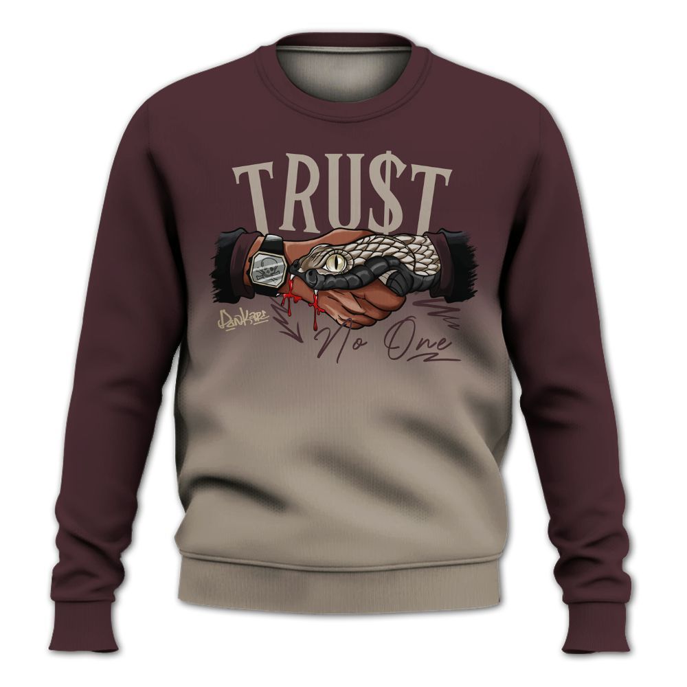 Sweatshirt To Match AMM Retro Phantom 4s - Snake Trust No One Drip All Over Print