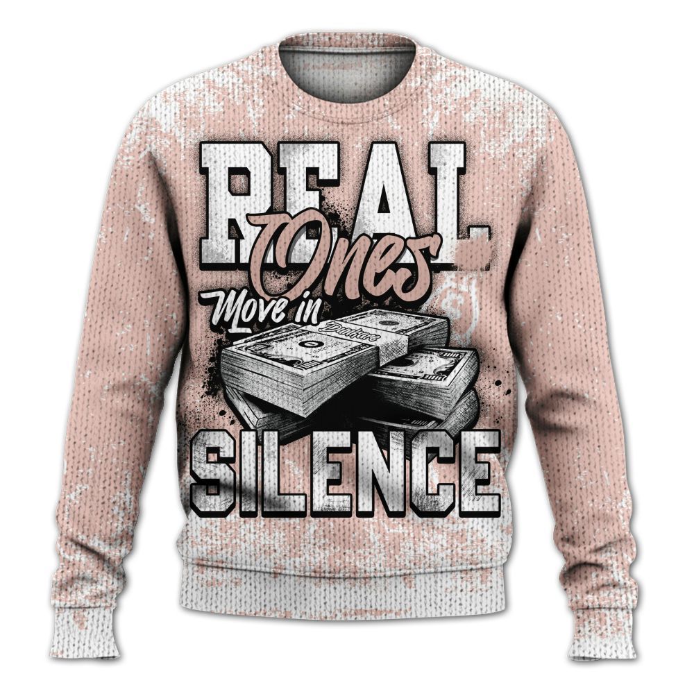 Knitted Sweater To Match Low Legend Pink 11s - Move In Silence Money Street Retro