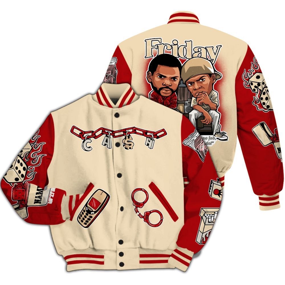 Varsity Jacket To Match Dunk Low Strawberry Waffle - Friday Movie Custom Name All Over Print