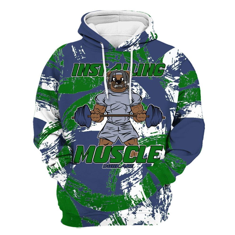 Hoodie To Match Midnight Navy 13s - Installing Muscle Bear Circle Slpash All Over Print