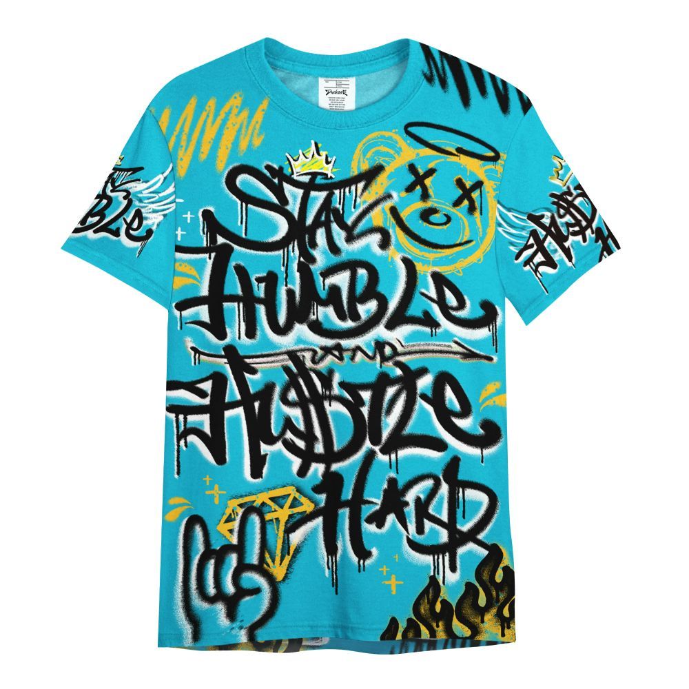 Shirt To Match Retro Aqua 5s - Humble Drip Streetwear Graffity All Over Print