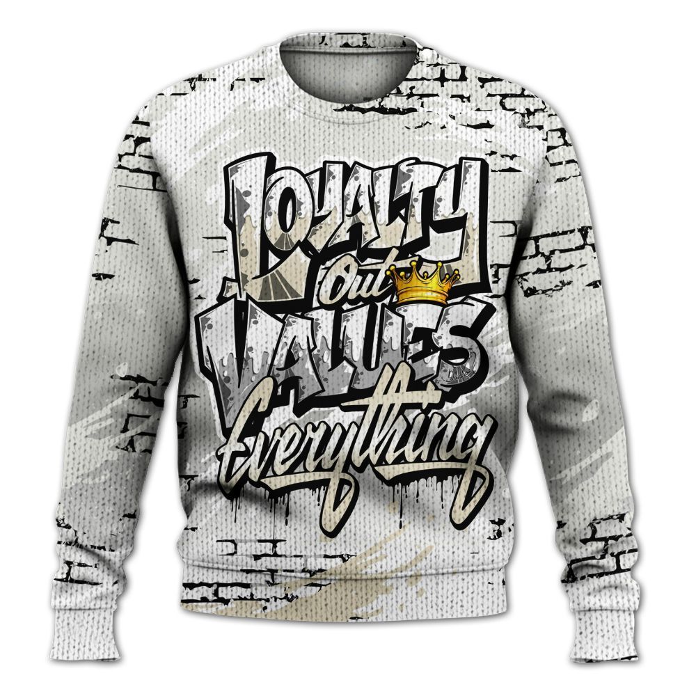 Sweater To Match Grand Finale 11s Shirt, Values Of Loyalty Drip Graphic