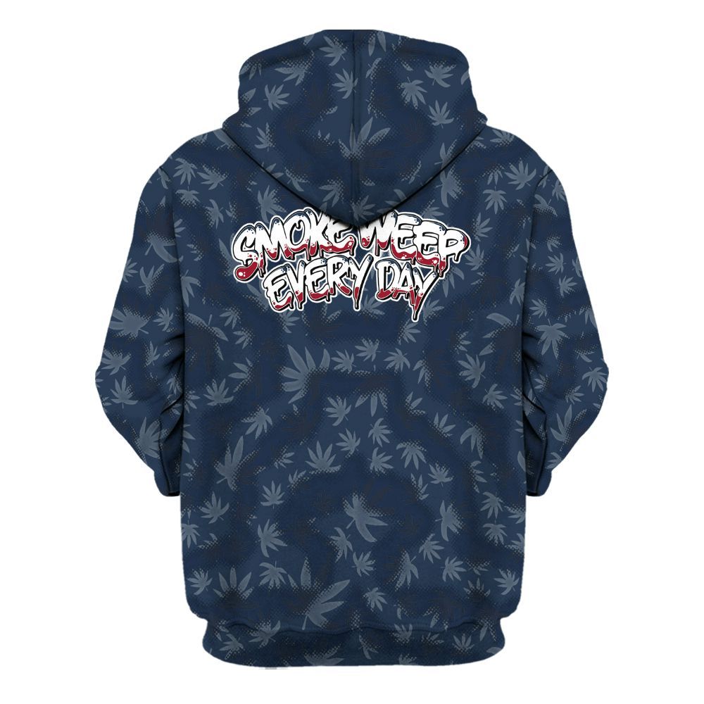 Hoodie To Match White Midnight Navy 6s - Smoking Every Day Graphic Weeding Art All Over Print