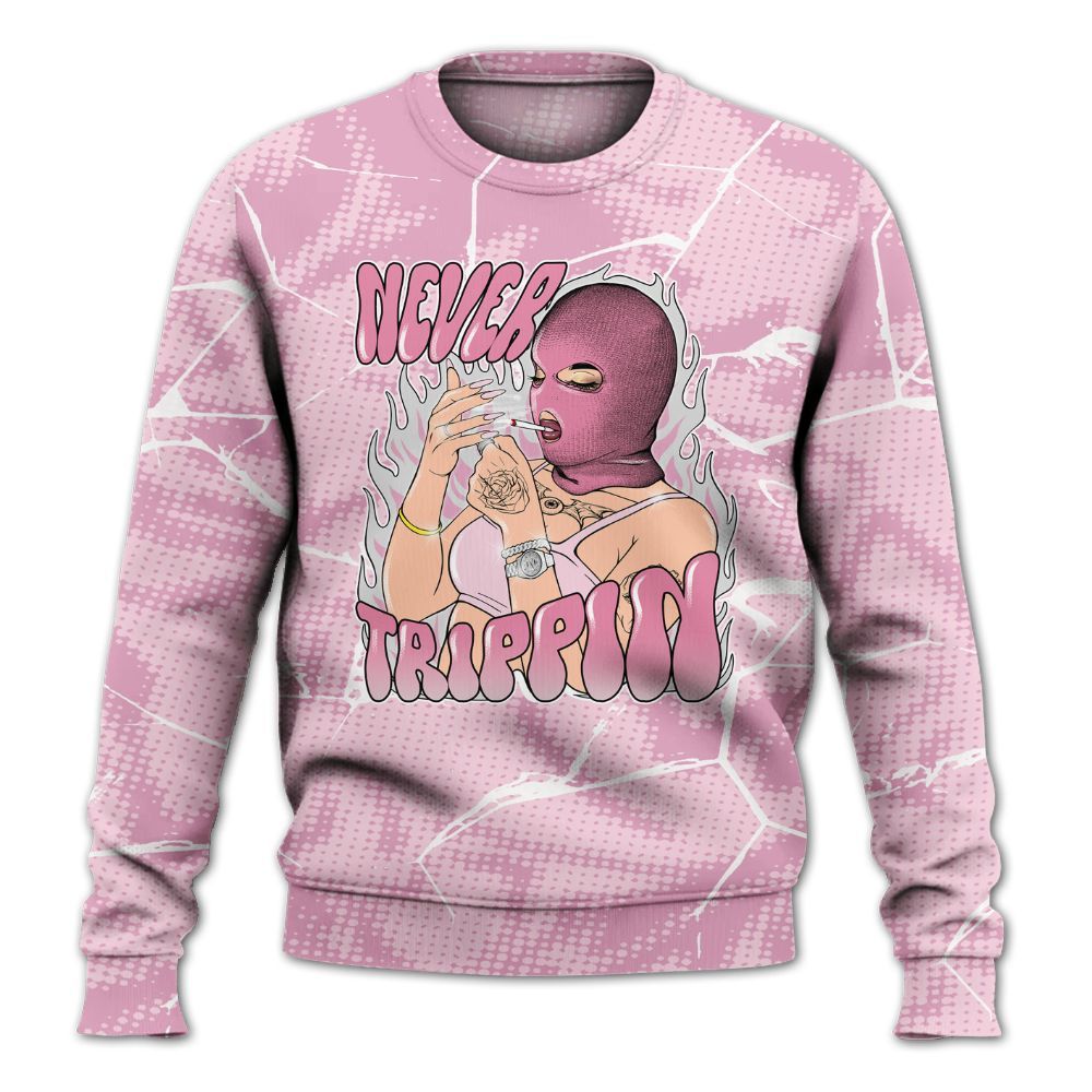 Sweatshirt To Match Orchid 4s - Ne'er Trippin' Unique Crack All Over Print