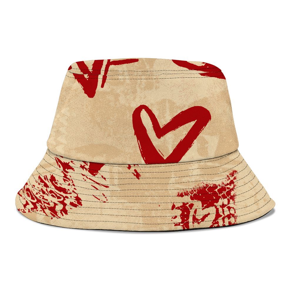 Bucket Hat To Match Dunk Low Strawberry Waffle - Sneakerz Girlz Heart Grunge Graphic