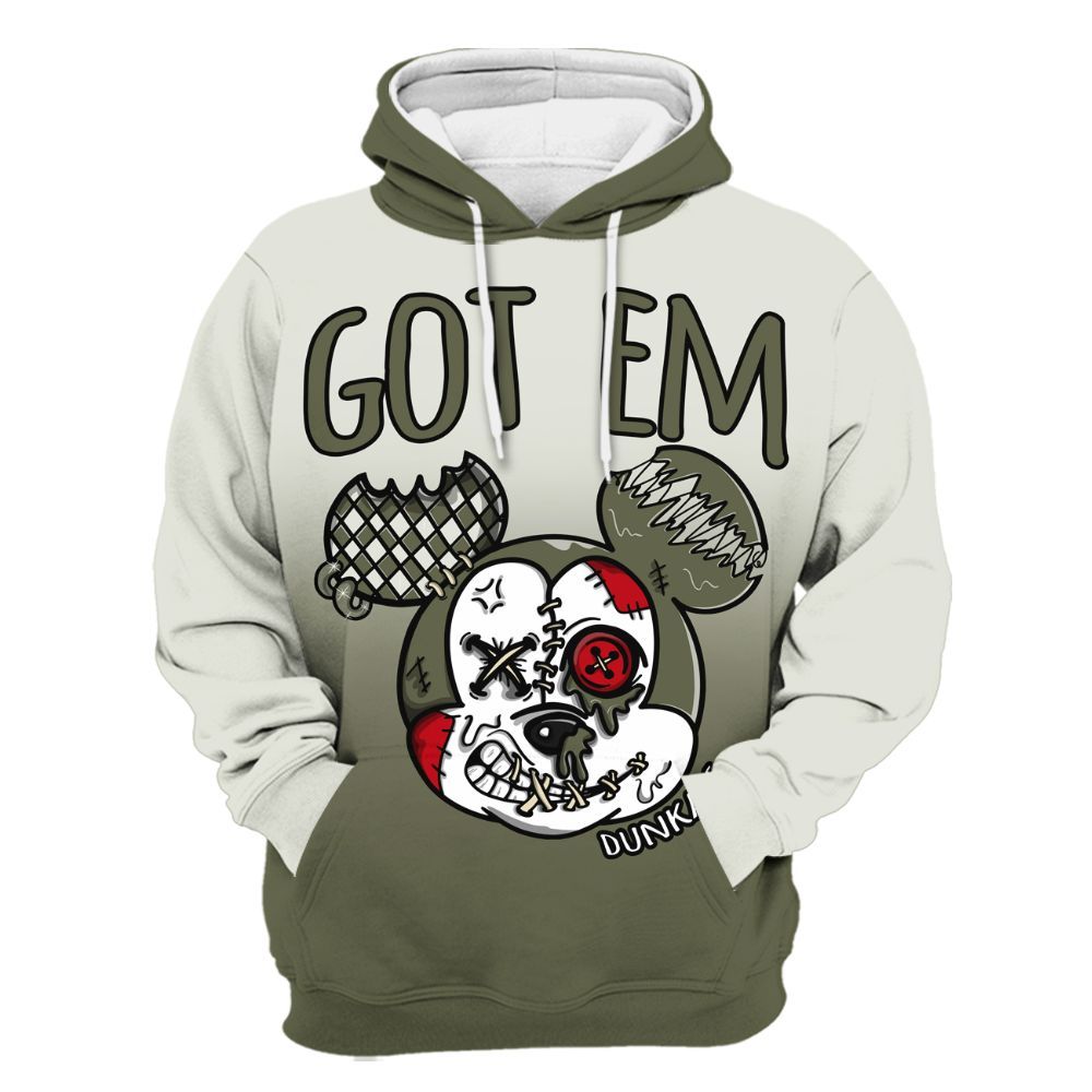 Hoodie To Match Low OG Medium Olive 1s - Got Em Dripping All Over Print