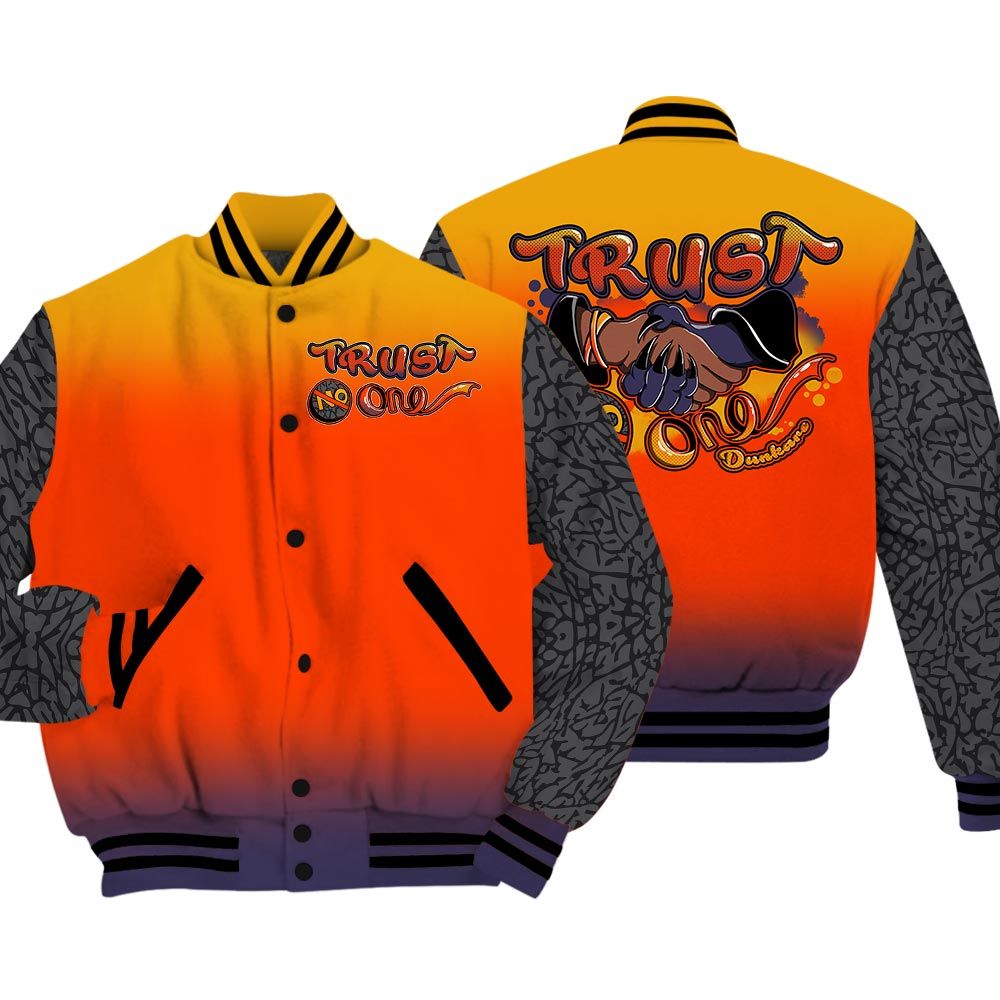 Varsity Jacket To Match J Balvin Rio 3s - Devil Trust No One Varsity Jacket Outfit 0905 LGH