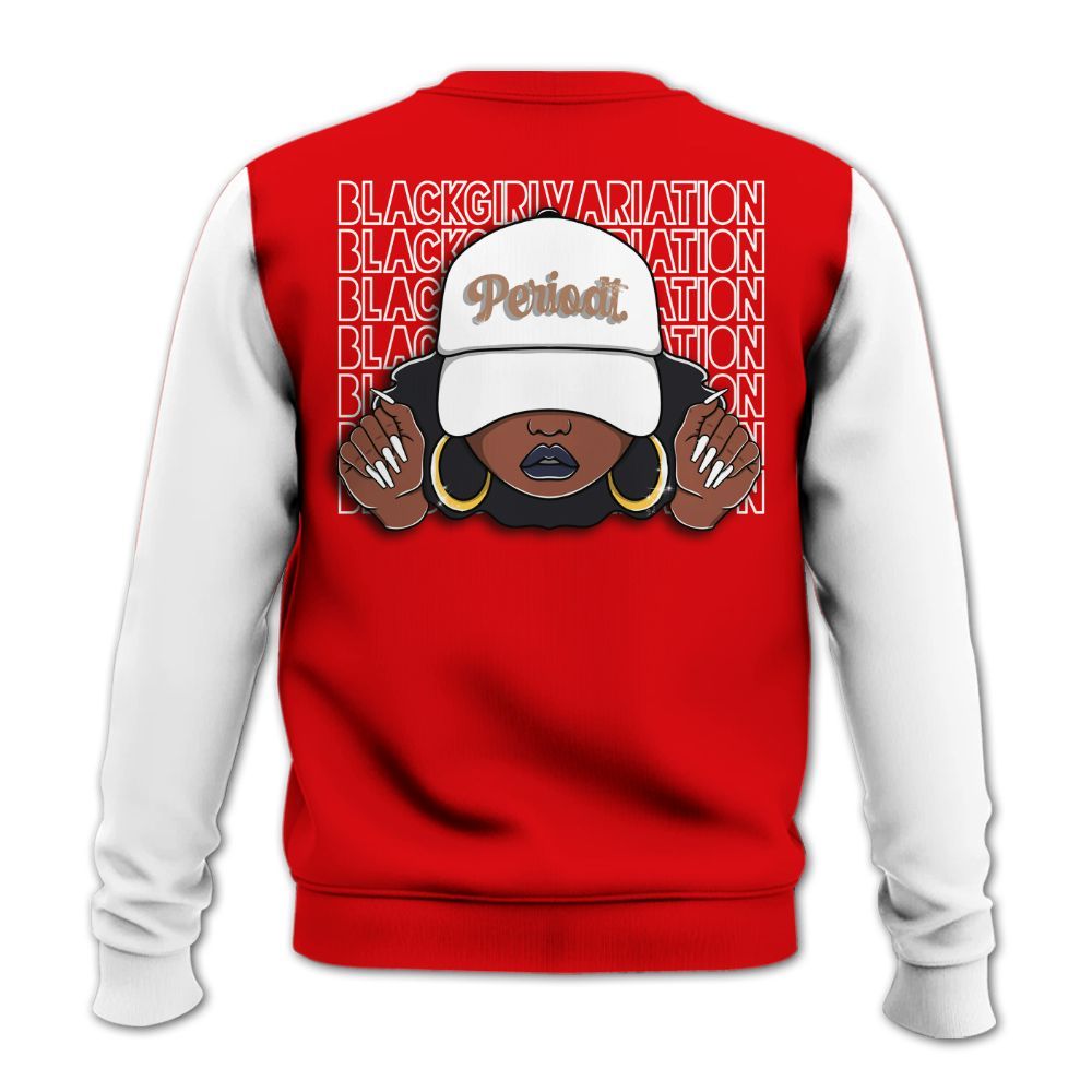 Sweatshirt To Match Low OG Howard Bison 1s - Custom Name Black Girl All Over Print