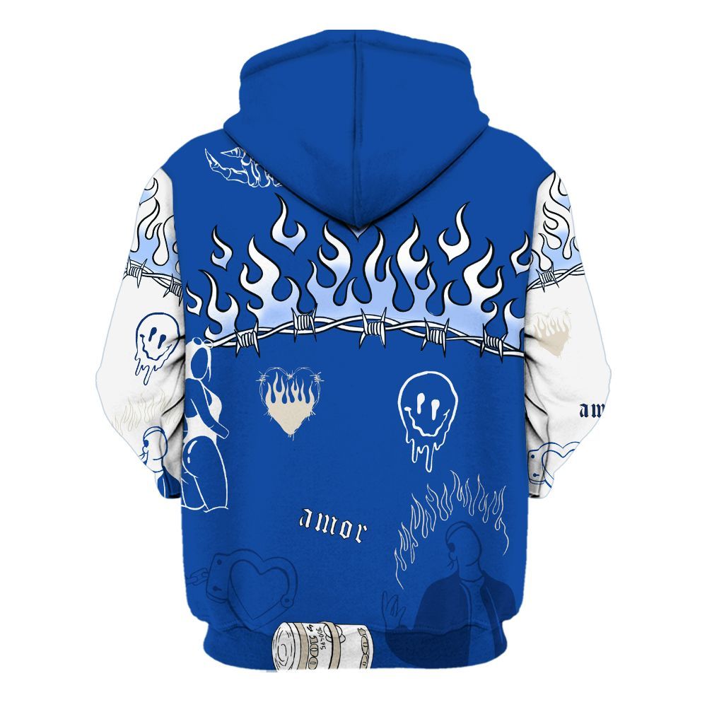 Hoodie To Match Low Game Royal 1s - Snake Trust No One All Over Print