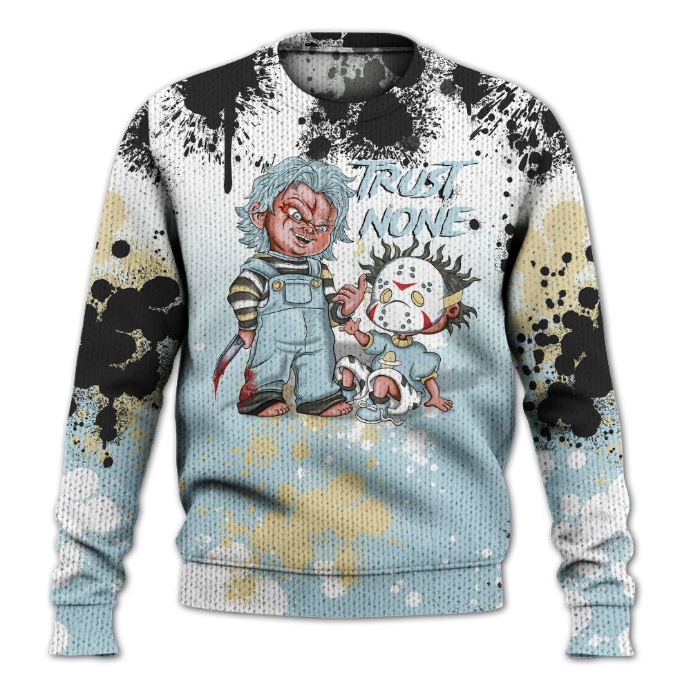 Knitted Sweater To Match Low Year Of The Snake 11s - Trust No One Scary