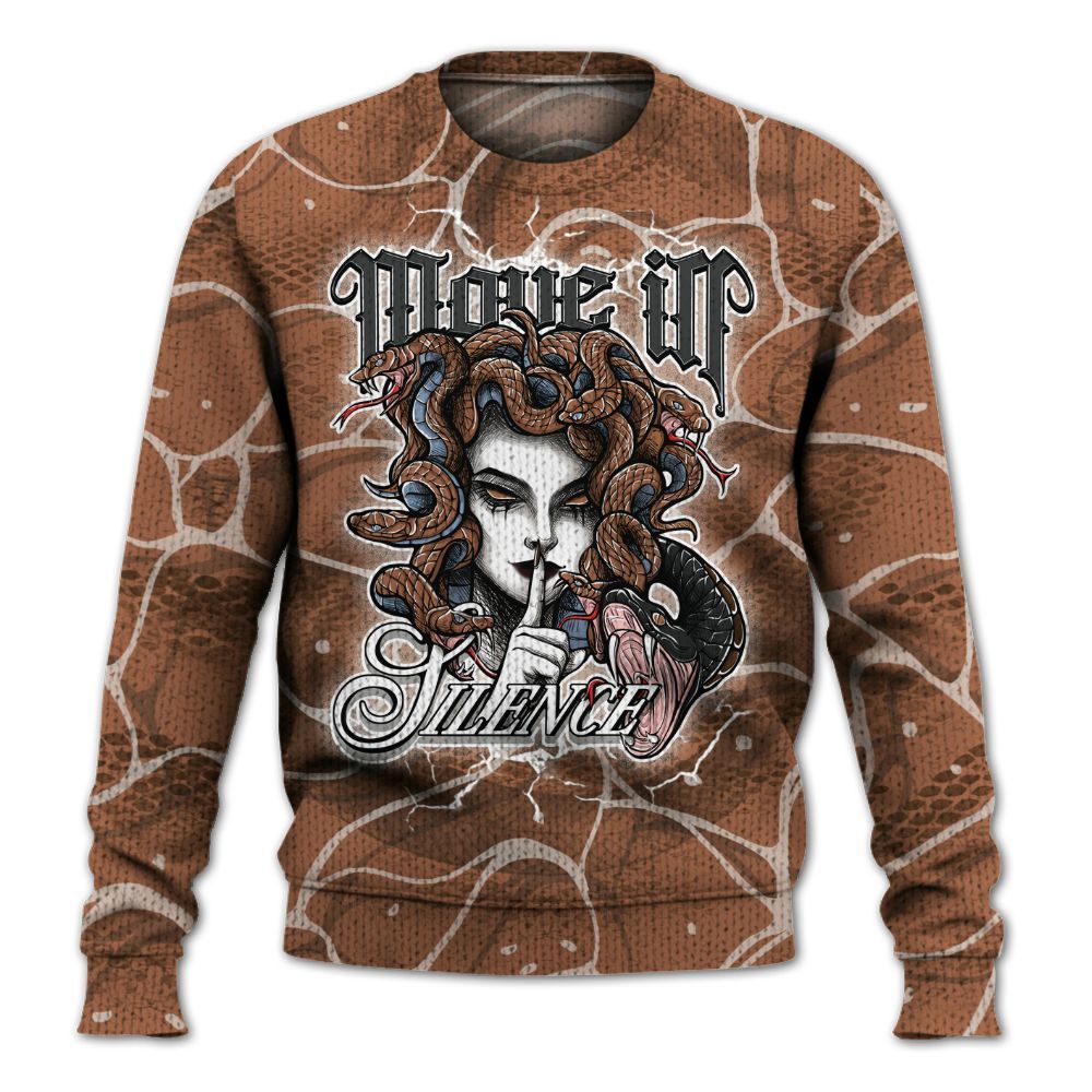 Sweater To Match Air Foamposite Metallic Copper - Girl Move In Silence Graphic