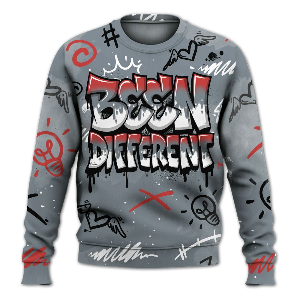 Sweatshirt To Match Wolf Grey 13s - Drip Been Di2ferent All Over Print