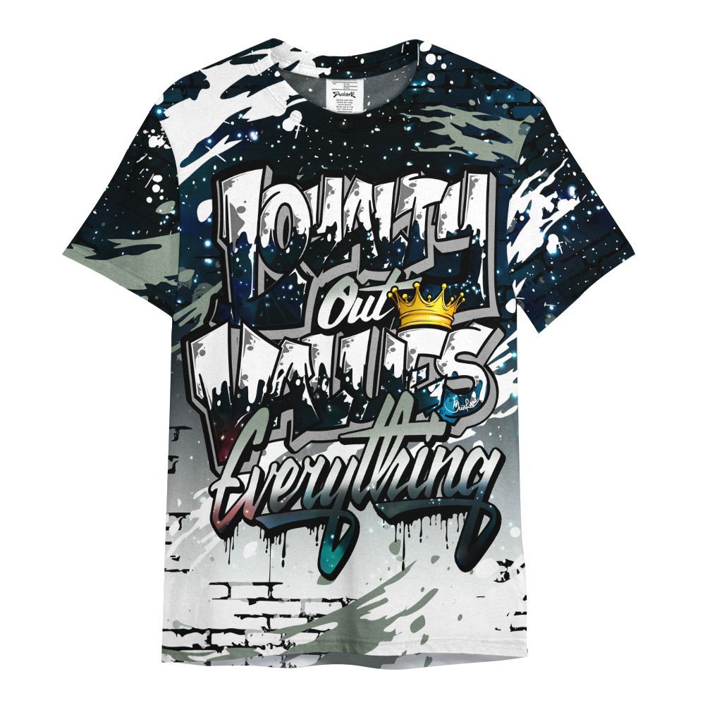 Shirt To Match Air Foamposite One Galaxy - Values Of Loyalty Drip All Over Print