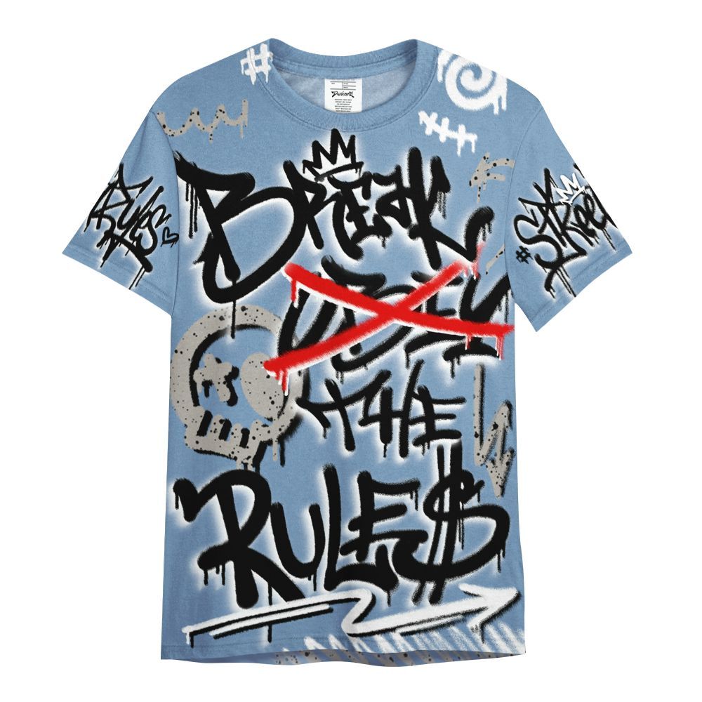Shirt To Match University Blue 4s - Break Rules Streetwear All Over Print