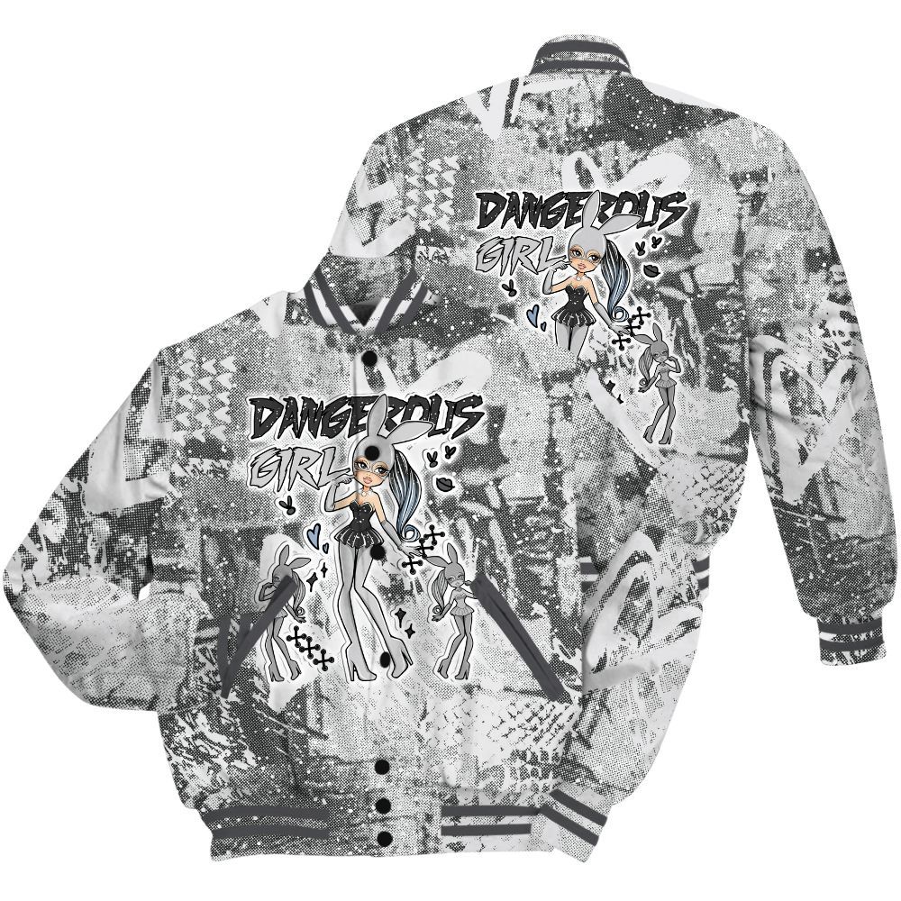 Varsity Jacket To Match Reverse Oreo 6s Shirt - Dangerous.Girl Heart Grunge All Over Print