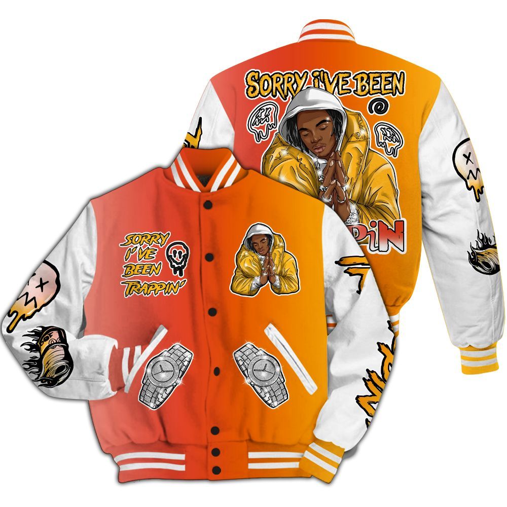 Varsity Jacket To Match Dunk High Candy Corn - Trappin' Unique All Over Print