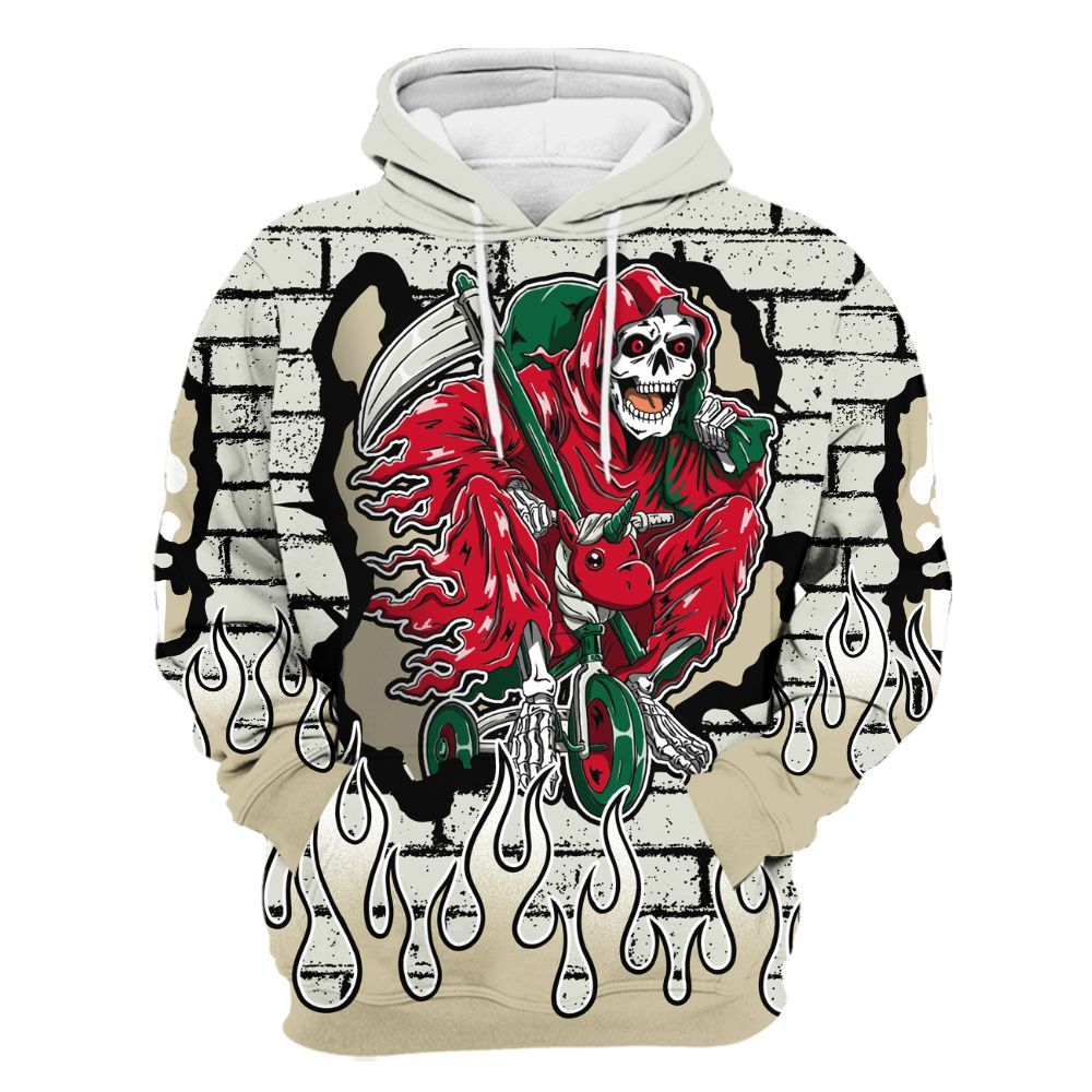 Hoodie To Match El Grito 5s - Self Make Skeleton Crashed All Over Print