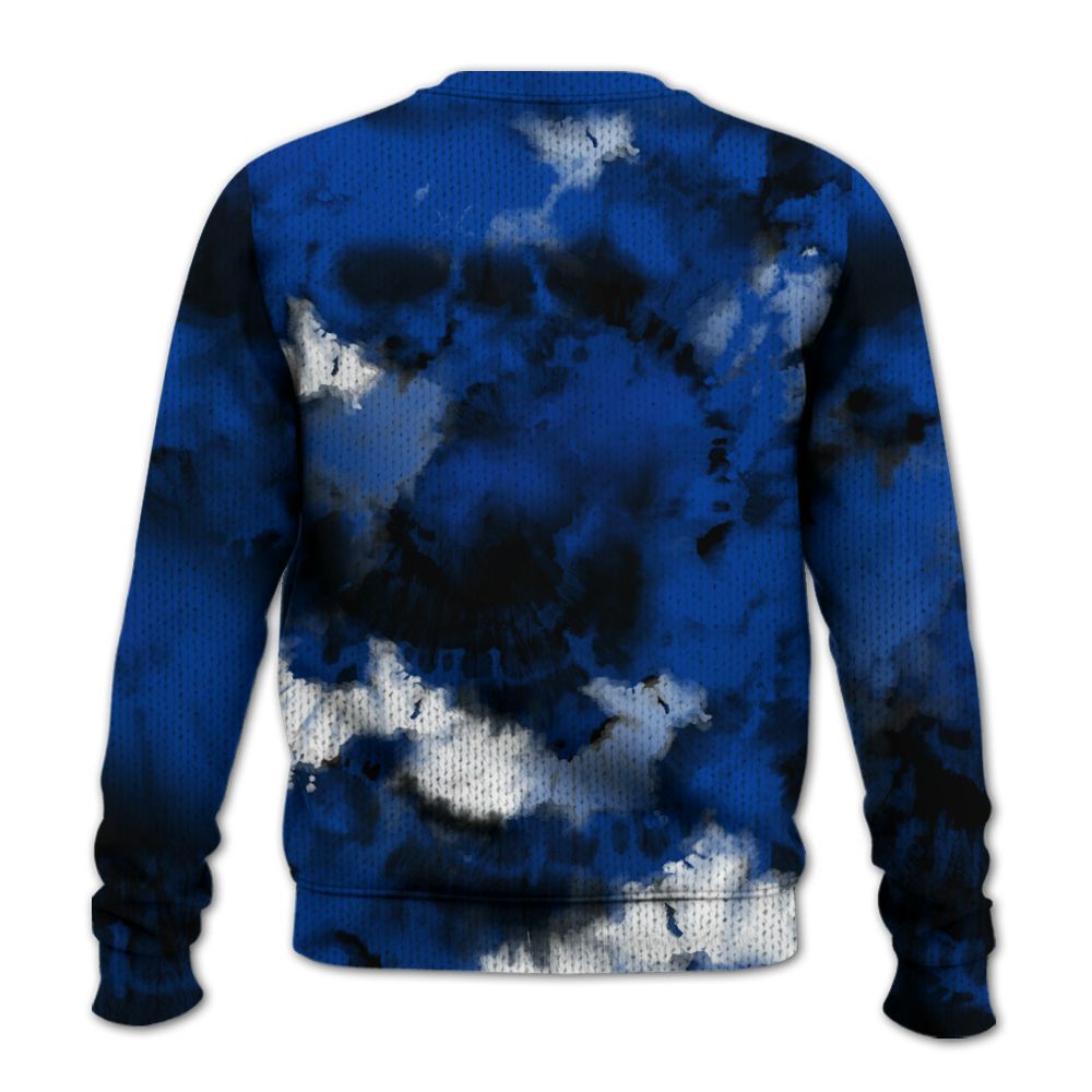 Knitted Sweater To Match Hyper Royal 12s - SNEAKER Girl Money Drip Tie Dye