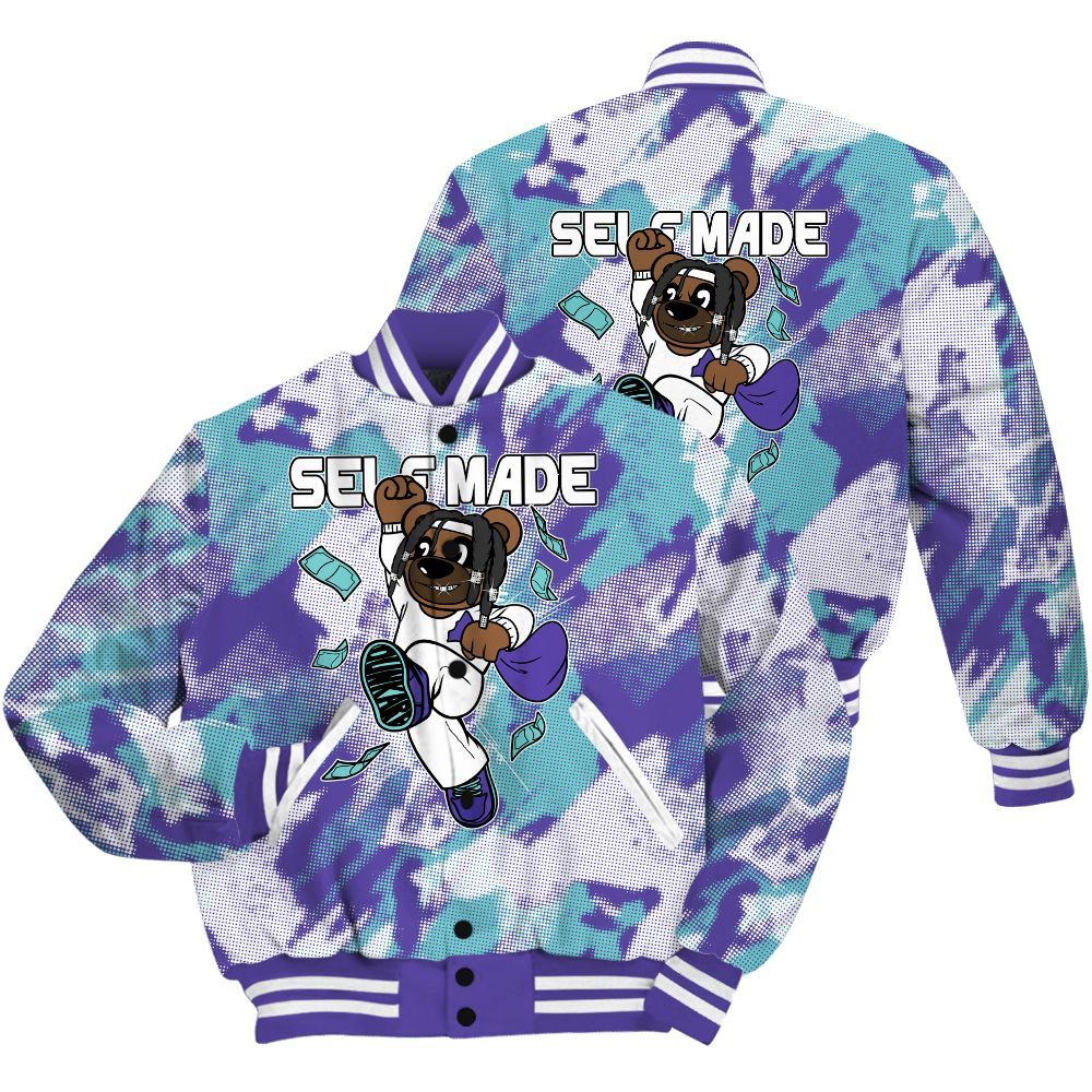 Varsity Jacket To Match Low Hornets 1s Shirt - Autonomous Bear Abstract Halftone All Over Print
