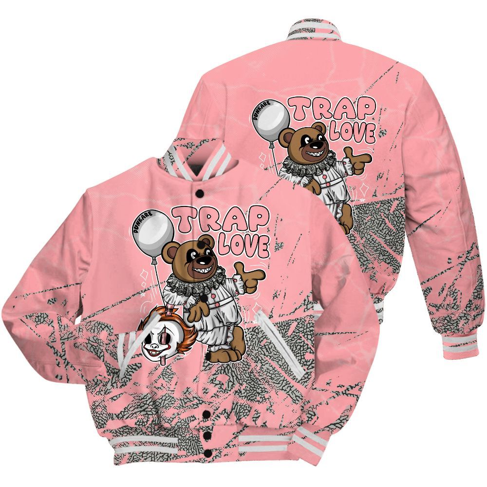 Varsity Jacket To Match Retro Wings 3s Shirt - Trap Loves Bear Profound All Over Print