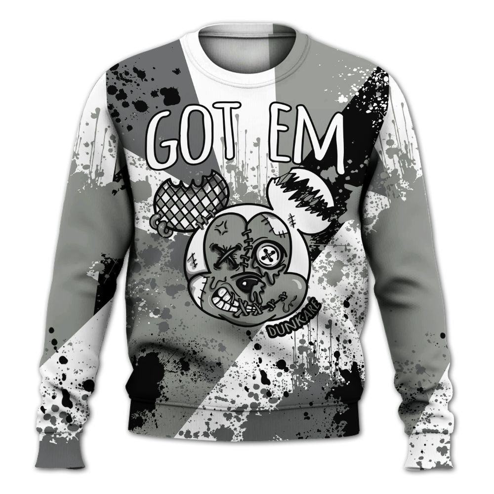 Sweatshirt To Match Paris Cement Grey 4s - Got Em Drip All Over Print