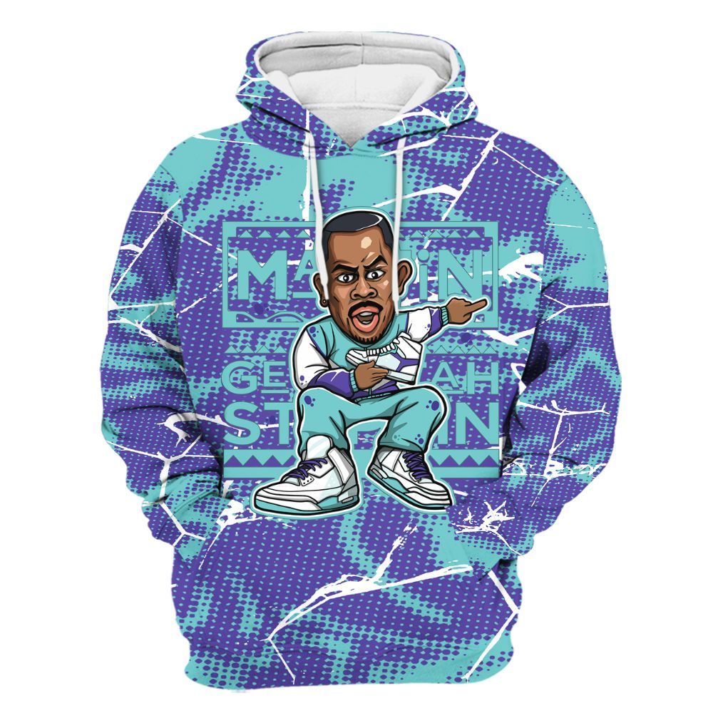 Hoodie To Match Low Hornets 1s - Get Tag Sneakers Steppin' Graphic Crack All Over Print