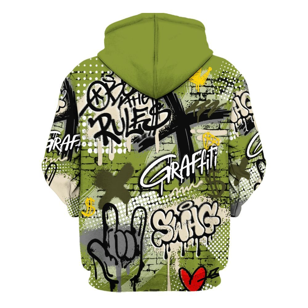 Hoodie To Match SB Dunk Low Asparagus - True It Real Graffiti Streetwear All Over Print