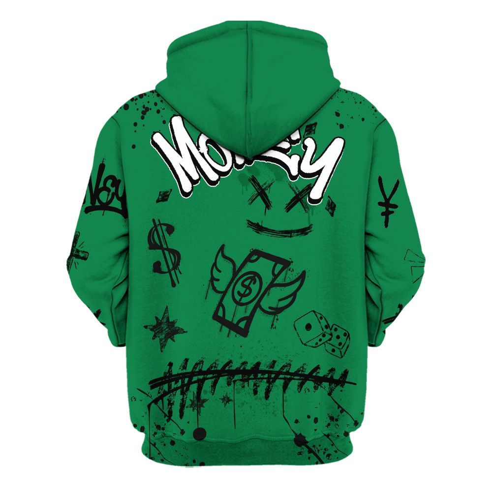 Hoodie To Match Pine Green 13s - Everybody Paid In Full Crayon All Over Print