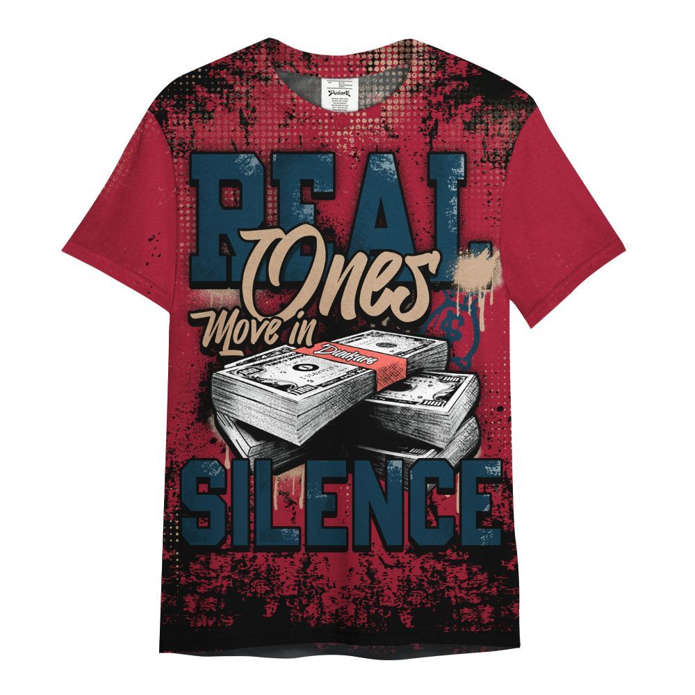 Shirt To Match Mid Multi Color 2022 1s - Move In Silence Money Street Retro All Over Print