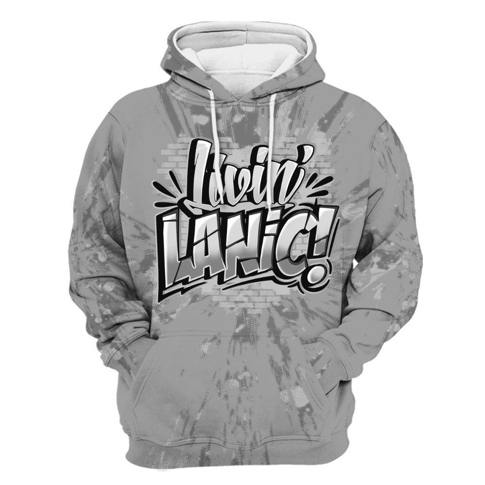 Hoodie To Match Black Wolf Grey 12s - Living Large Graphic Luxury All Over Print