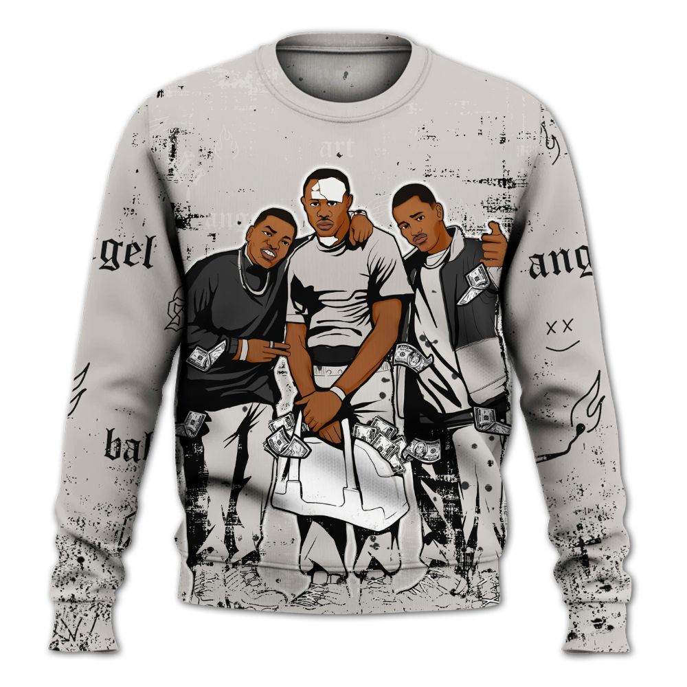 Sweatshirt To Match The Classic 40s - Paid In Full Money All Over Print
