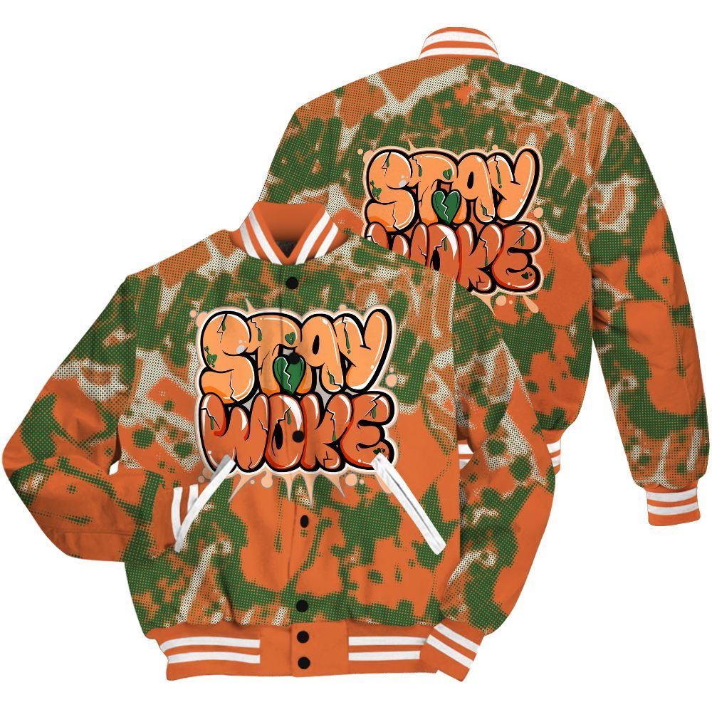 Varsity Jacket To Match Low Miami 5s Shirt - Stay And Woken Street All Over Print