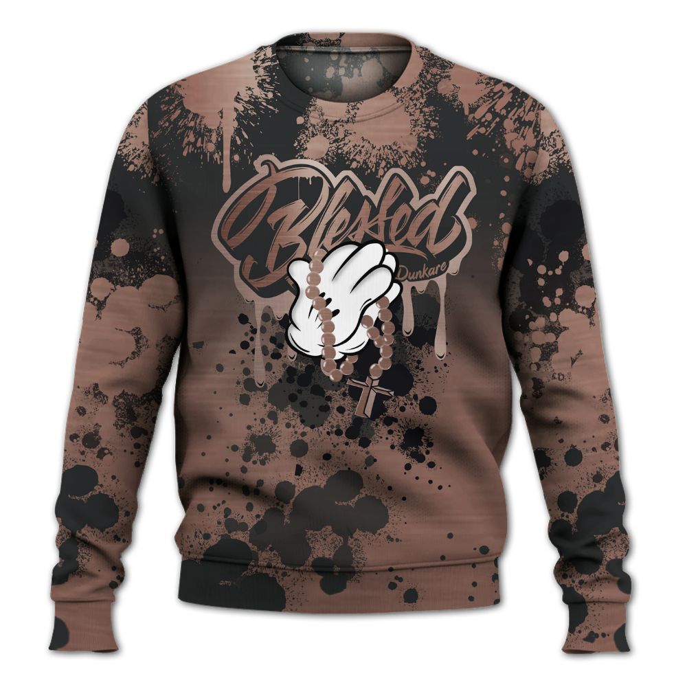 Sweatshirt To Match KD 4 Christmas - God Blessed Ink Drip All Over Print