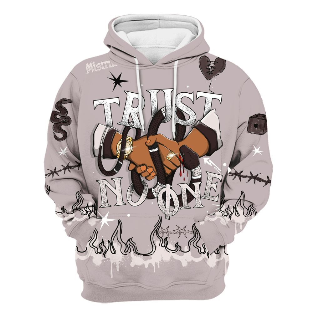 Hoodie To Match AMM Air Smokey Mauve 6s - Trust No One Snake-Bite Doodle Crayon All Over Print